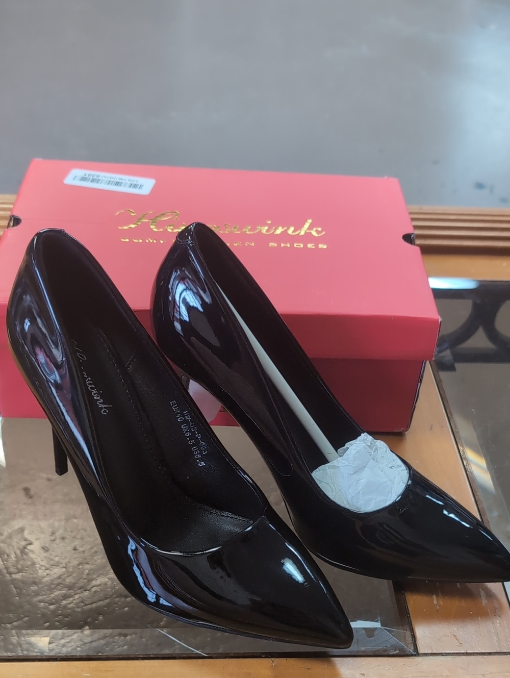 Black Patent Pointed Toe Stiletto Heels